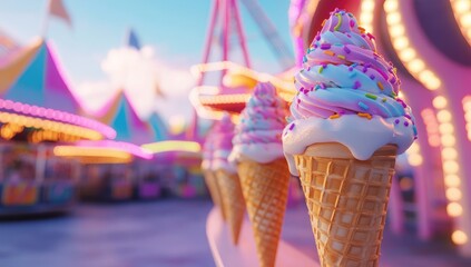Sweet treats at a carnival