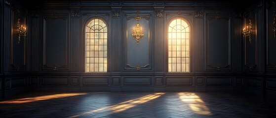 Obraz premium Sunlight in Grand Room. Interior Design