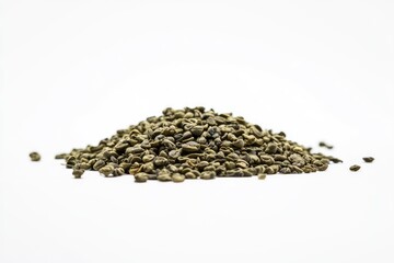 Pile of loose green tea leaves (1)