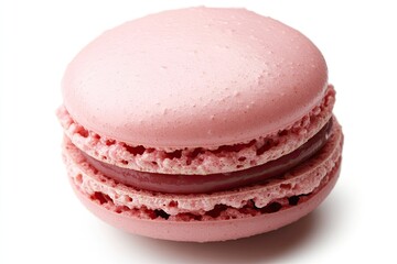 Pink macaron, close-up