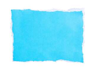 Obraz premium blue torn paper isolated on white