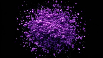Purple powder explosion on black background (1)