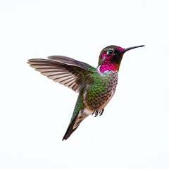 Fototapeta premium Magnificent Hummingbird in Flight A Stunning Close-Up Photograph of a Vibrant Bird