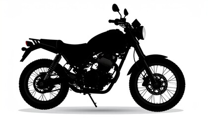 Black Motorcycle Silhouette.