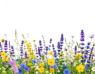 Vibrant wildflower border