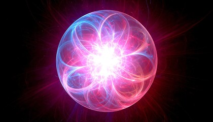 Glowing Energy Sphere Abstract.