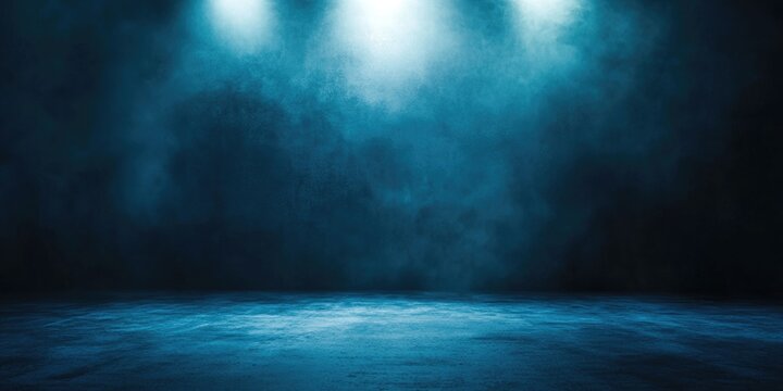 Dark, smoky, blue stage (1)