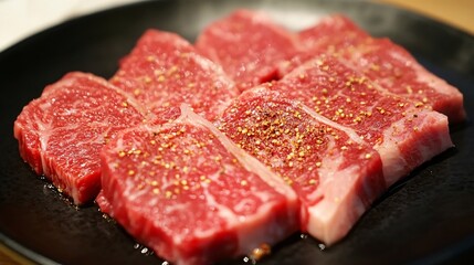 Fresh Raw Meat Cuts Seasoned with Herbs and Spices for Cooking Delight
