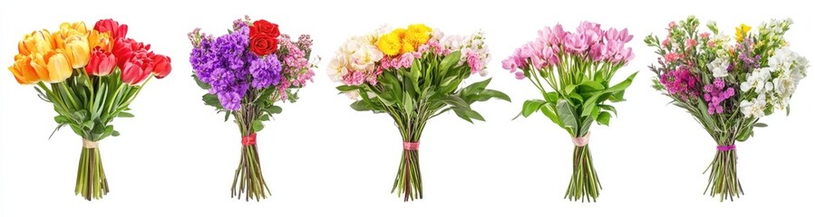 Obraz premium Assorted flower bouquets in various colors (2)
