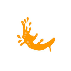 orange splash vector