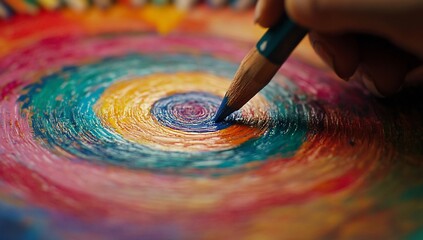 Colorful Spiral Art Creation.