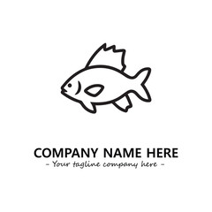 Fish logo company design vector illustration