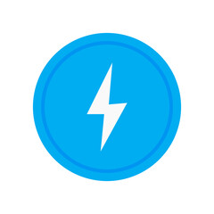 Electric Vehicle Charging Station Icon with Lightning Bolt