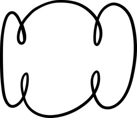 Minimal Swirled Cloud Form with Diagonal Flow in Hand Drawn Style