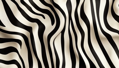 Fototapeta premium Zebra print fabric, draped and flowing