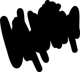 Obraz premium Rounded Scribble Patch with Spikes