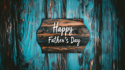grunge Happy Fathers Day wood sign