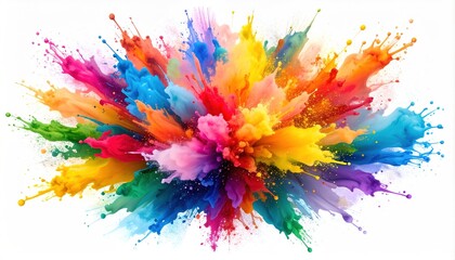 Colorful paint explosion.