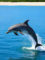 Obraz premium dolphin jumping out of water