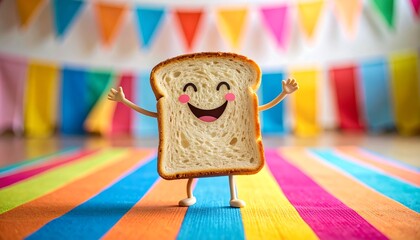 Happy Bread Slice Party Decor.
