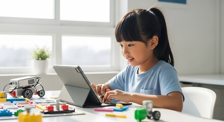 child using tablet