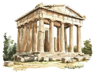 Obraz premium PNG An ancient Greece architecture parthenon building.
