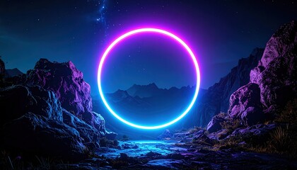 Neon Ring in Mountain Valley.