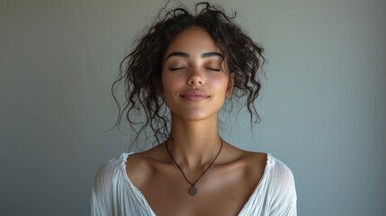 Relaxed woman portrait