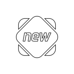 New label diamond tag outline icon, top choice editable vector illustration for business design element.