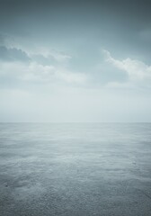 Abstract Photo of Overcast Sky and Rain Over Ocean a Moody Scene