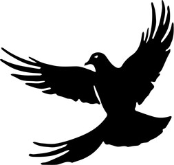 dove silhouette vector illustration
