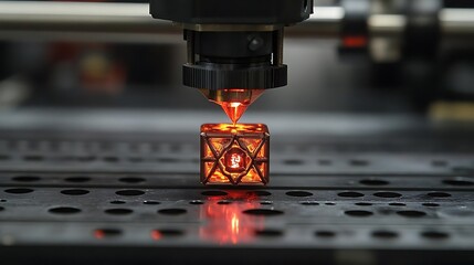 Laser engraving a cube