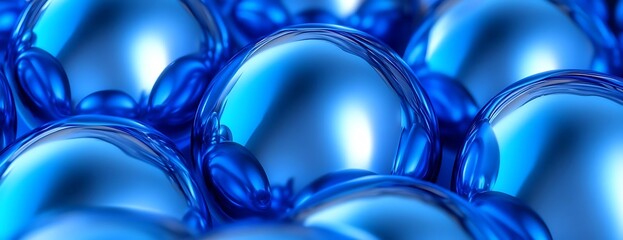 Blue spheres abstract background