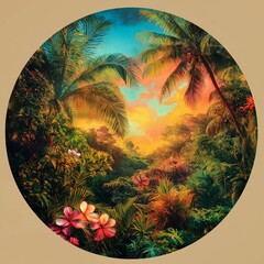tropical picture of the beach for a cd cover