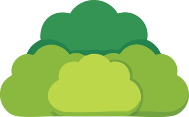 bushes green isolated vector