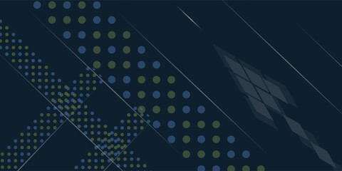 Blue background with halftone decoration. Dark blue vector cover with stright stripes. Glitter abstract illustration with colored lines sticks. Suit for banner, presentation design, flyer, and poster