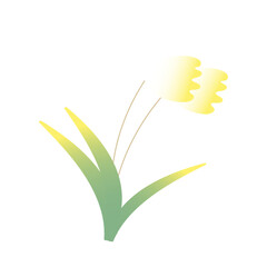 月の光でひかるかわいいススキのイラスト