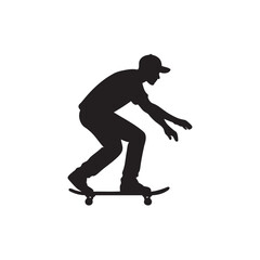 Obraz premium skateboarder silhouette