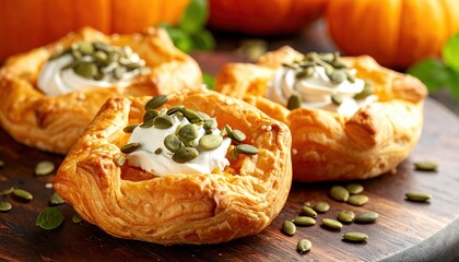 Pumpkin Puff Pastry Dessert.