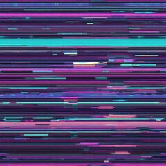 Seamless looping VHS static with purple and cyan glitch patterns