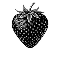 strawberry on black background