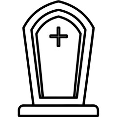 Obraz premium Coffin Vector Graphic Spooky Printable Design for Digital Use