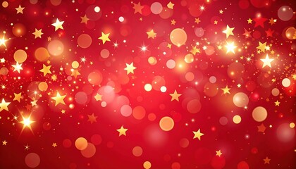 Red Festive Background with Stars.
