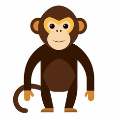 monkey on white background
