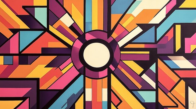 Esplosione di Colori Geometrici Astratti