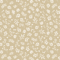 Graceful Hand Drawn Curly Flower Pattern Artworks