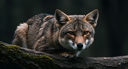 Obraz premium Majestic Coyote A Striking Portrait of a Wild Canine in its Natural Habitat