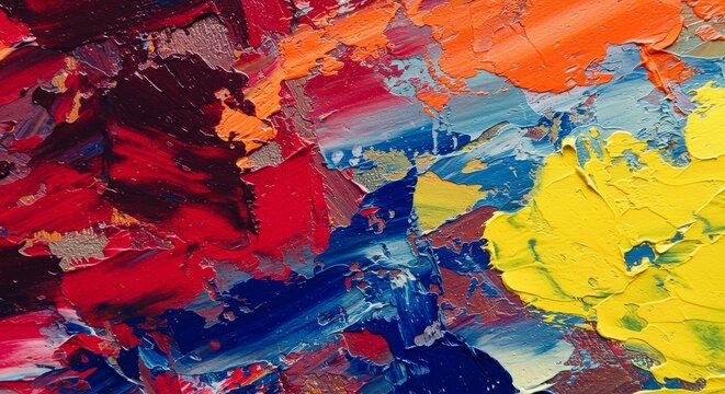 Abstract Artistic Paint Strokes With Vivid Colors Texture Background - Powered by Adobe