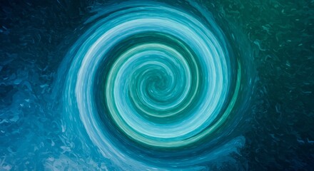 Abstract Digital Illustration Of Blue Spiral Swirl Geometric Background