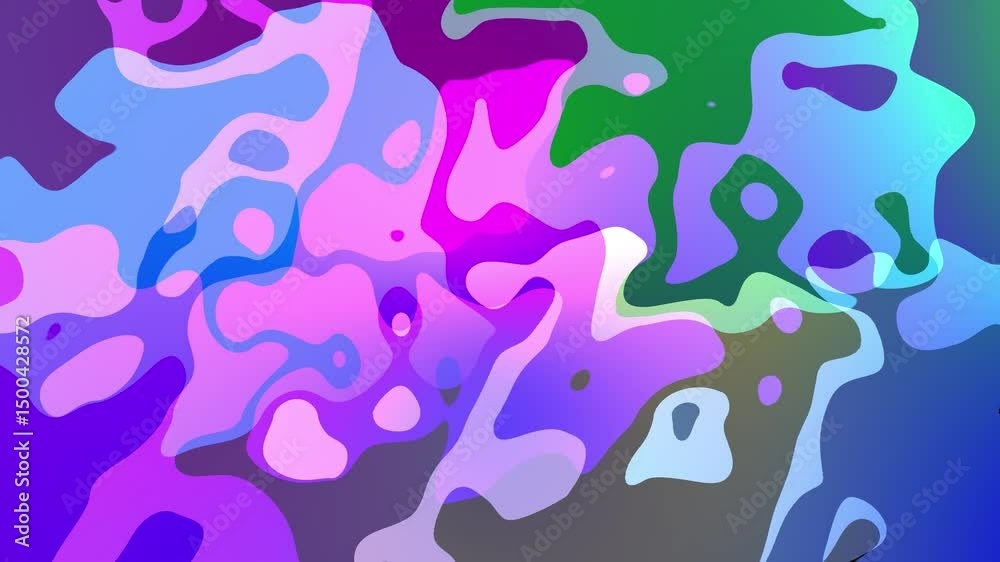 Poster fluid shapes with smooth gradient effect. abstract fluid shapes in vibrant colors a dynamic and colo